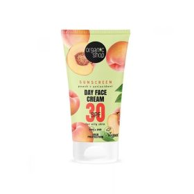   Organic Shop fényvédő nappali arckrém őszibarackkal SPF30 (zsíros bőrre), 50 ml