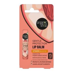   Organic Shop Vitamin Booster ajakbalzsam E-vitaminnal és bio barackkivonattal SPF15, 10 ml