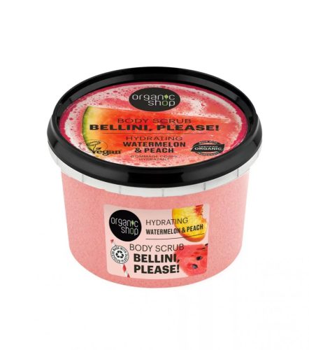 Organic Shop Bellini, please! hidratáló testradír görögdinnyével és barackkal, 250 ml