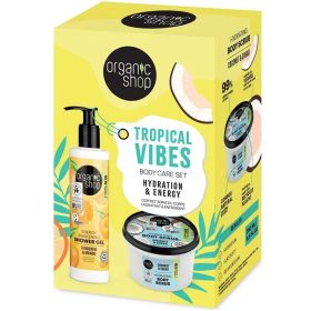   Organic Shop hidratáló és energetizáló testápoló szett Trópusi hangulat, 250+280 ml