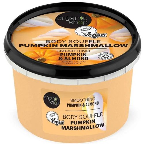 Organic Shop Pumpkin Marshmallow kisimító testszuflé sütőtökkel és mandulával, 250 ml