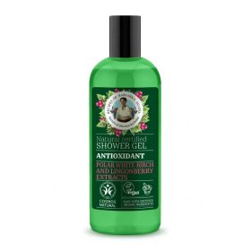   Babushka Agafia Antioxidáns tusfürdő gél sarki fehérnyír- és vörösáfonya-kivonattal, 260 ml