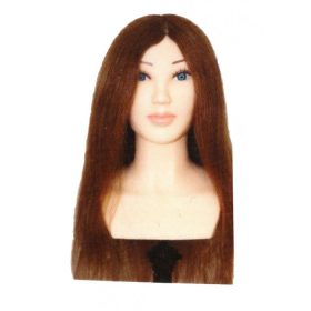   Calcagni OMC vállas verseny barna babafej humán hajjal, 60 cm