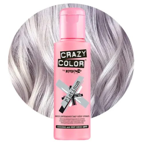 Crazy Color hajszínező krém Platinum 028, 100 ml