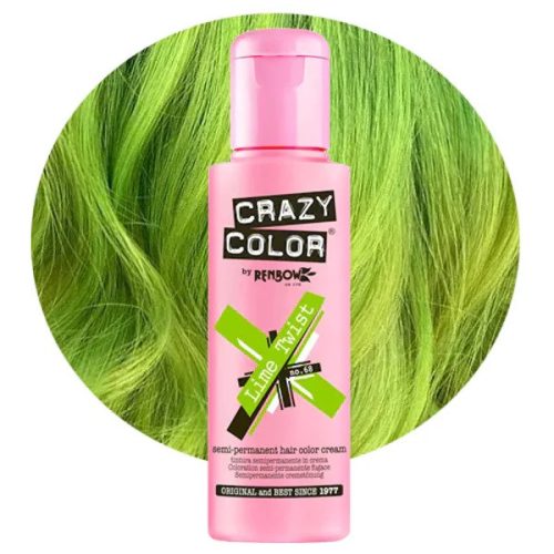 Crazy Color hajszínező krém Lime Twist 68, 100 ml