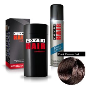   Cover Hair Volume hajdúsító, 30 g, sötétbarna + kötést erősítő spray