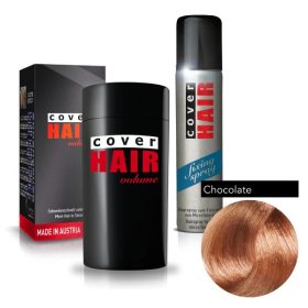   Cover Hair Volume hajdúsító, 30 g, csokoládé (vöröses barna) + kötést erősítő spray