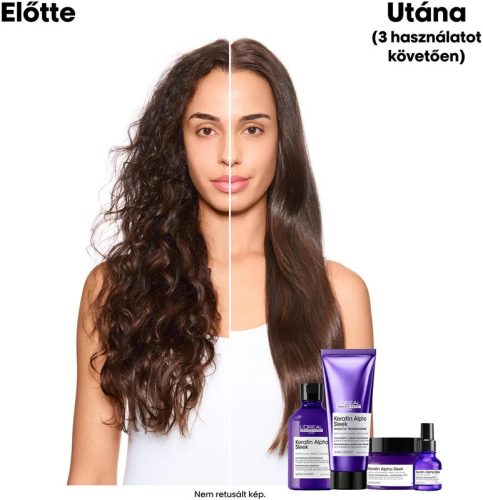Loreal Serie Expert Keratin Alpha Sleek szulfátmentes simitó sampon, 300 ml