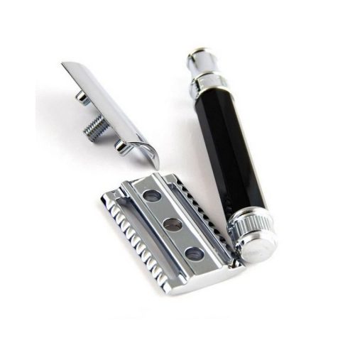 Edwin Jagger Closed Comb Ebony Octagon Safety Razor DE86811BL biztonsági borotva