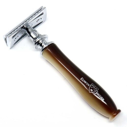 Edwin Jagger Closed Comb Chatsworth Horn Safety Razor (DE) Horn/Chrome LHCSR