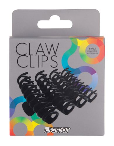 Framar Claw Clips Black hajcsat, 4 db