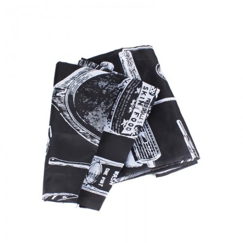 Hair Power fekete mintás beakasztós beterítőkendő