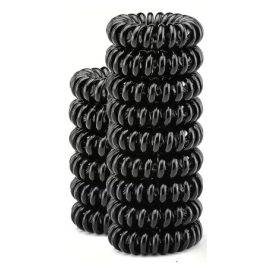 Hair Power csavart szilikon hajgumi, fekete, 1 db