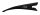 Hair Power fényes fekete hajcsipesz HP383, 8 cm