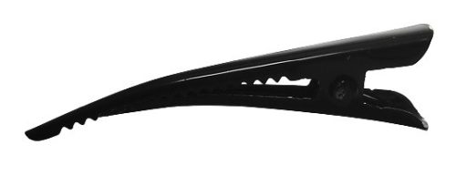 Hair Power fényes fekete hajcsipesz HP383, 8 cm