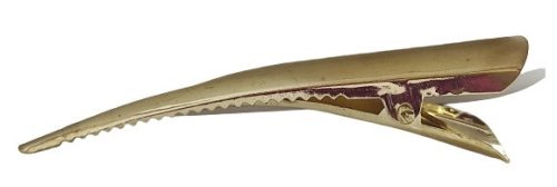 Hair Power fényes arany hajcsipesz HP397, 8 cm