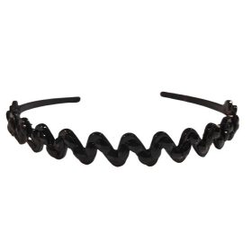 Hair Power fekete cikkcakk hajpánt HP491