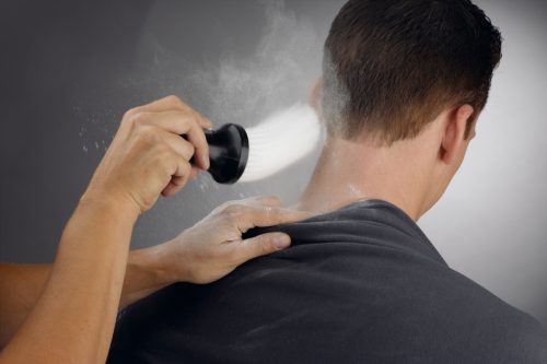 Hair Tools púder adagolós nyakszírt kefe, fekete