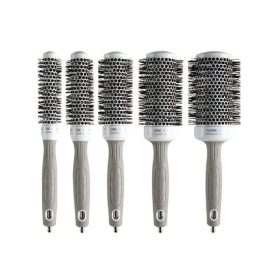   Olivia Garden Expert Blowout Shine White ezüst körkefe szett