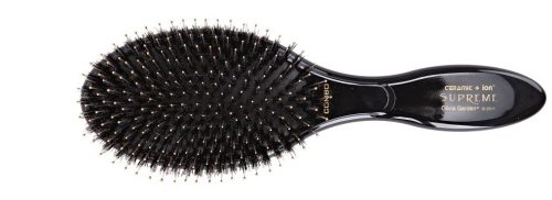 Olivia Garden Expert Care Oval Combo ovális vaddisznósörte bontókefe, fekete