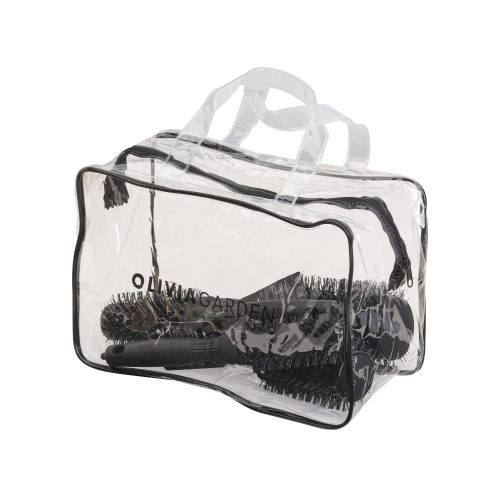 Olivia Garden Expert Blowout Shine Black fekete körkefe szett 25+35+45+55