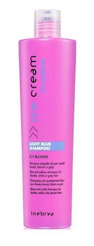 Inebrya Light Blue sampon a rezes és sárgás tónusok semlegesítésére, 300 ml