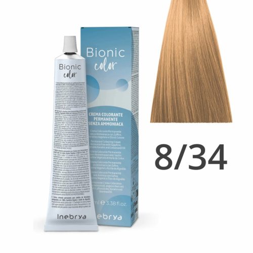 Inebrya Bionic Color ammóniamentes és PPD-mentes hajfesték 8.34