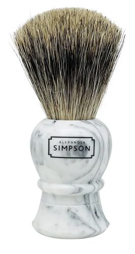 Alexander Simpson Pure Badger Islington Faux Grey Italian Marble tiszta borz borotvapamacs