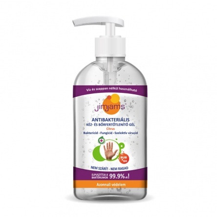JimJams Antibakteriális kéz- és bőrfertőtlenítő gél, 300 ml