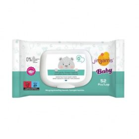 JimJams Baby nedves popsitörlőkendő - illatmentes, 52 db