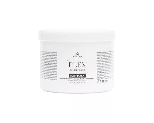Kallos Plex Bond Builder hajpakolás növényi proteinnel és peptid komplex-szel, 500 ml
