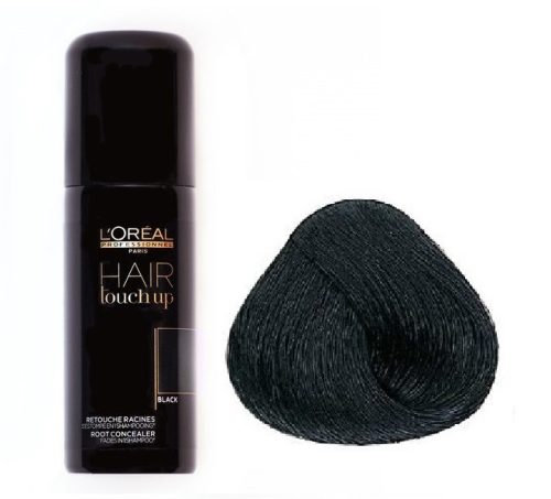Loreal Hair Touch Up hajtő színező spray, fekete, 75 ml