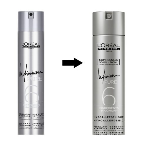 Loreal Infinium Pure Soft hajlakk közepes tartással, 300 ml