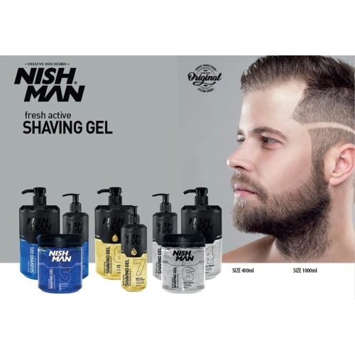 Nish Man Fresh Active Gold One borotvagél, 400 ml