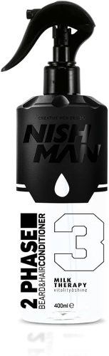 Nish Man 2 Phase szakáll és haj kondicionáló Milk Therapy, 400 ml