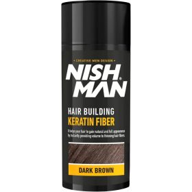   Nish Man Keratin Fiber hajdúsító és színező, sötétbarna, 20g