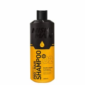   Nish Man Pro-Hair Keratin Complex hidratáló sampon Sérült hajra hajra,  400 ml