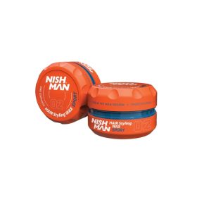   Nish Man Sport 02 fényes hatású wax, extra erős tartással, 150ml
