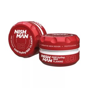   Nish Man Flaming 03 fényes hatású wax, extra erős tartással, 150ml