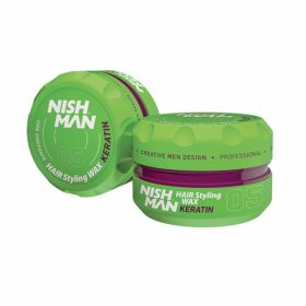   Nish Man Keratin 05 fényes hatású wax, extra erős tartással, 150ml
