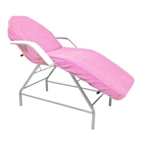   Kozmetikai ágyhuzat, gumis bambusz frottír, pink, 75x210 cm