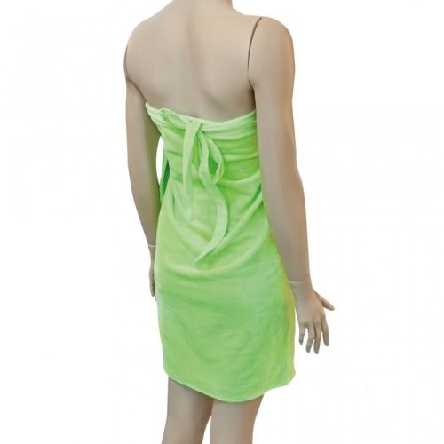 Kozmetikai kezelőruha bambusz frottír, kötős zöld