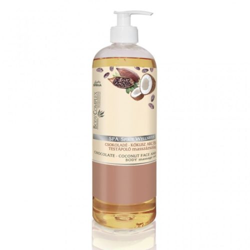 Lady Stella Spa Spirit Wellness csokoládé kókusz intenzív bőrápoló masszázsolaj, pumpás, 1 l