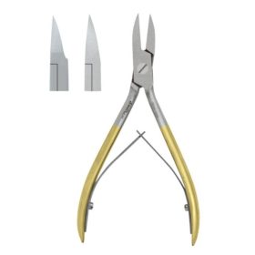   Szilágyi rozsdamentes körömcsípő, egyenes keskeny fej, arany, 13 cm