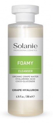 Solanie Szőlő-hialuron habzó lemosó gél, 200 ml
