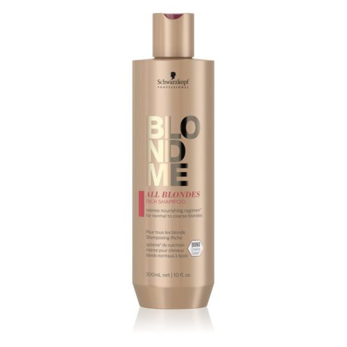 Schwarzkopf Blondme Rich sampon normál és vastagszálú szőke hajra, 300 ml
