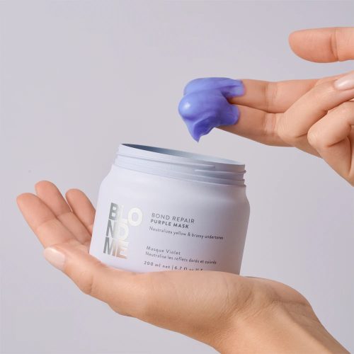 Schwarzkopf Blondme Bond Repair Purple hamvasító maszk, 200 ml