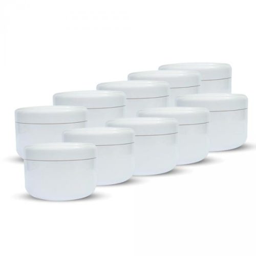 Kozmetikai tégely, fehér, 30 ml, 10 db