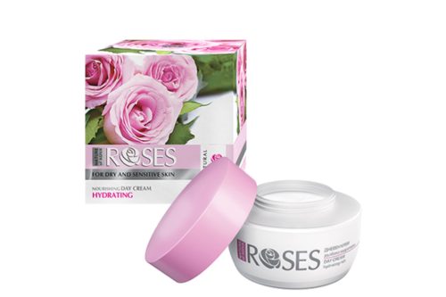 Nature of Agiva Roses hidratáló nappali krém száraz és érzékeny bőrre, 50 ml