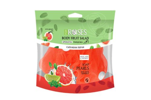 Nature of Agiva Roses Fruit Salad 2:1 Tusoló szivacs szappangolyókkal menta,lime és grapefruit illal